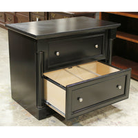 Black Lateral 2 Drawer File Cabinet
