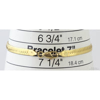 14K Yellow Gold 5mm(w) Flat Herringbone Chain Bracelet