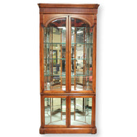 Pulaski 2pc. Curio Cabinet w/Curved Mirrored Back