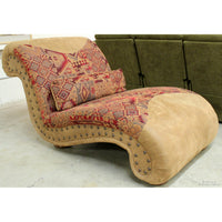 Brown Bomber Jacket Chaise Lounge