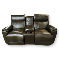 La-Z-Boy Leather Power Dual Reclining Loveseat w/Adj. Headrest