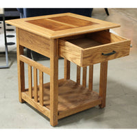 Two-Tone Oak Mission Style End Table