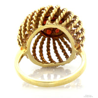 1.35ctw Spessartine Garnets | 18K Yellow Gold Cannetille Ring