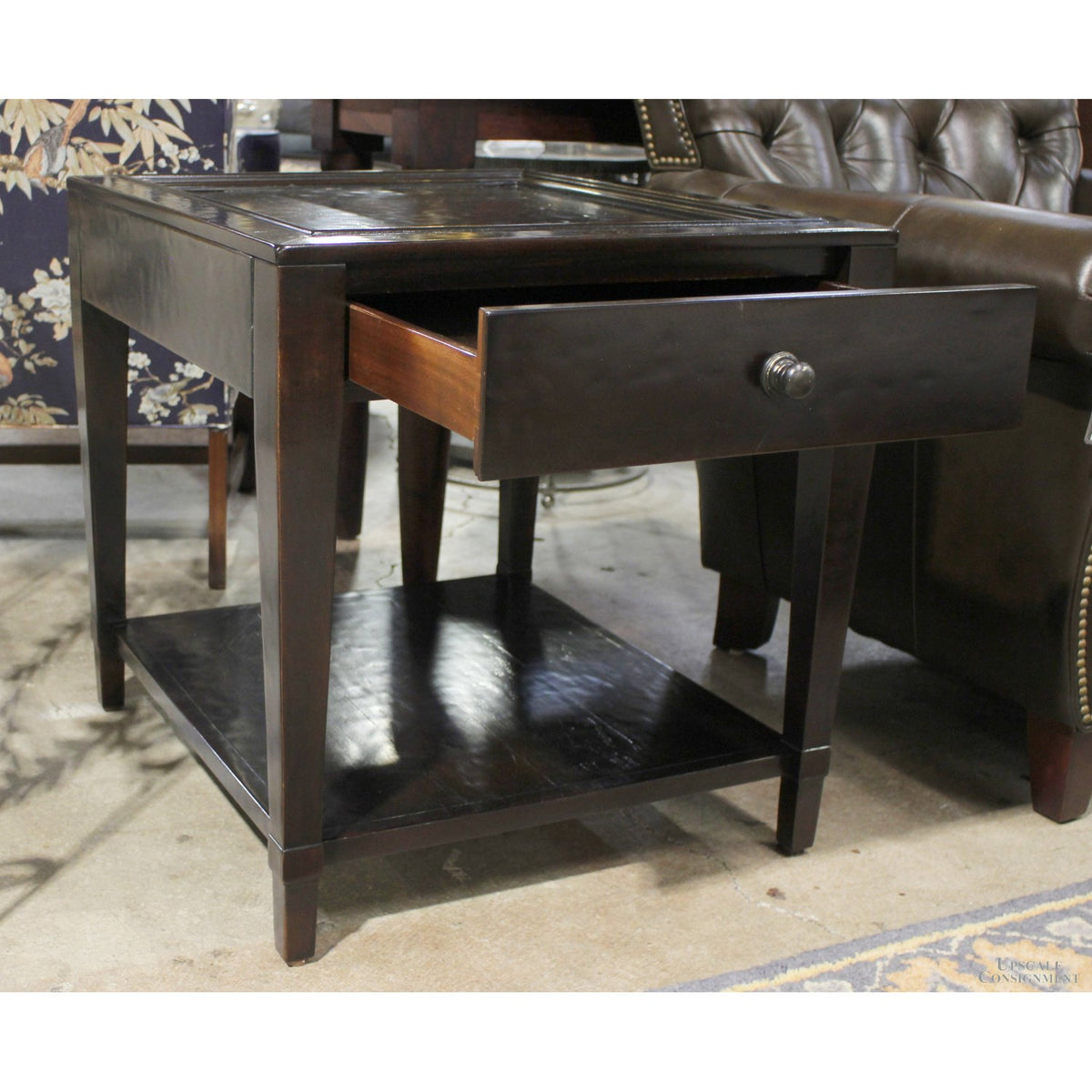 Bernhardt Dark Finish End Table w/Drawer