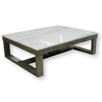 Ashely 'Loyaska' Large Square Marble Top Coffee Table