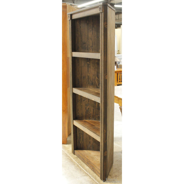 Dark Pine Corner Bookshelf