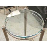 Round Glass Top Accent Table