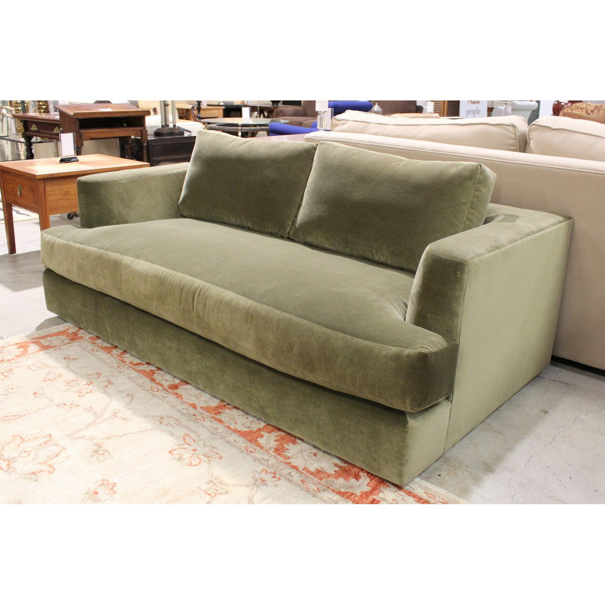 Maiden Home 'The Varick' Green Velvet Sofa