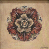 Framed Floral Medallion Artwork