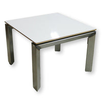 Watson Furn. "Miro" Industrial Metal & White Laminate End Table