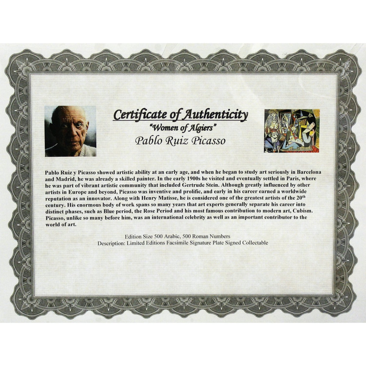 Gallery Framed Art Print 'Women of Algiers' By Pablo Picasso
