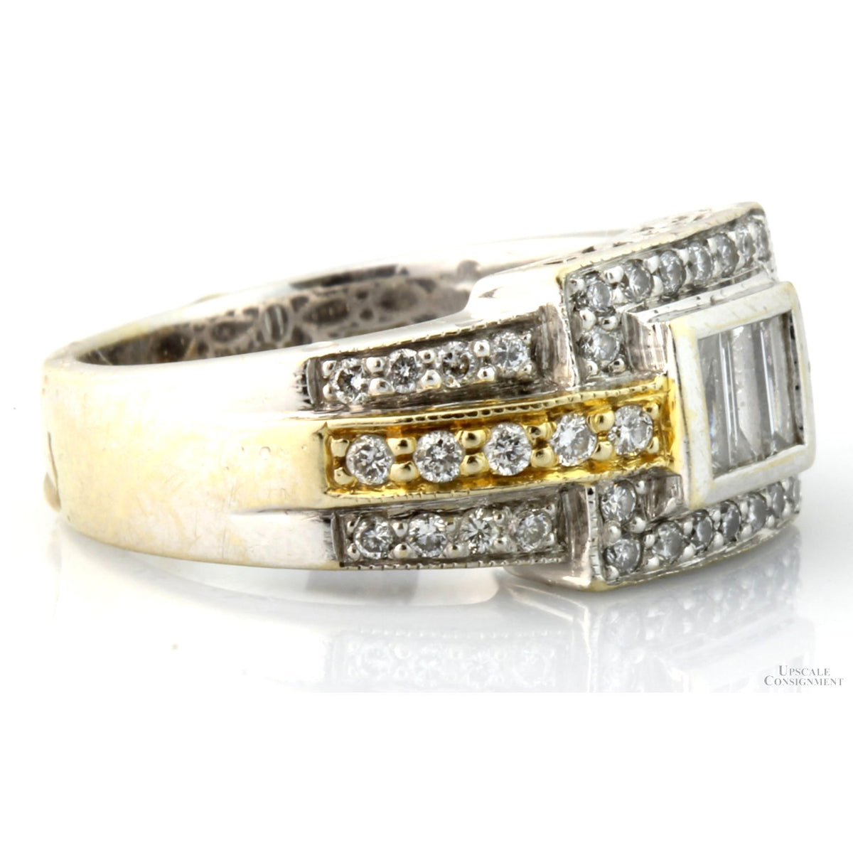 Le Vian 18K Two-Tone .73ctw Diamond Belt Buckle Ring