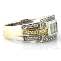 Le Vian 18K Two-Tone .73ctw Diamond Belt Buckle Ring