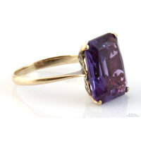 Lab-Created Color-Change Purple-Pink Sapphire 14K Ring