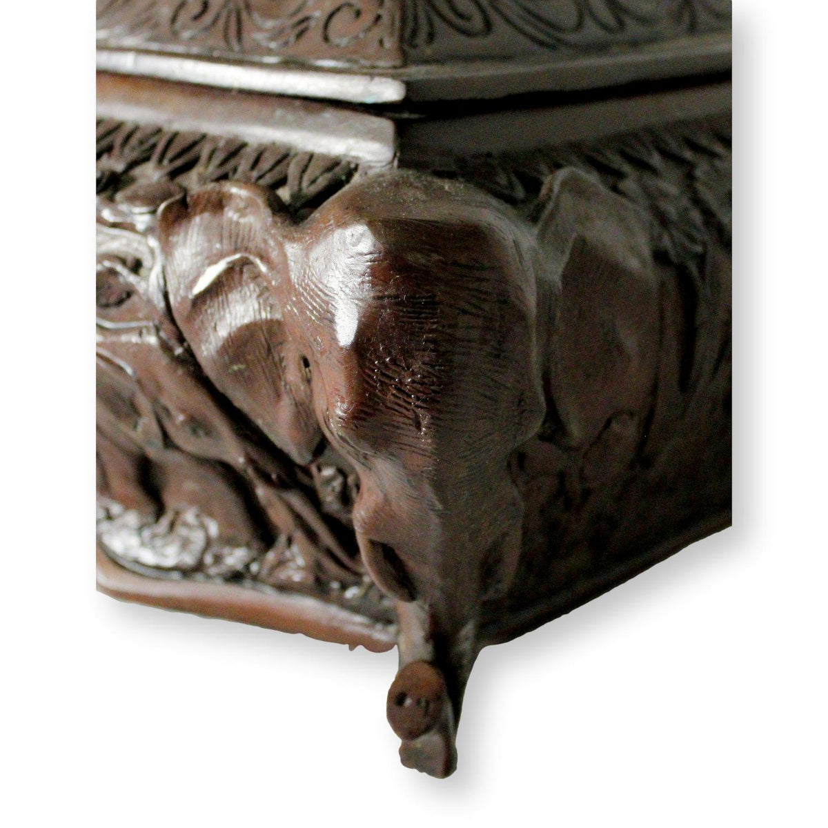 Maitland Smith Elephant Motif Decorative Box w/Lid