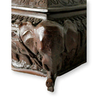 Maitland Smith Elephant Motif Decorative Box w/Lid