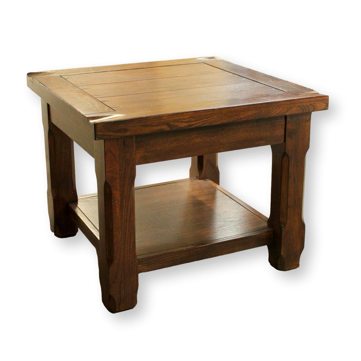 Rustic Square Oak End Table