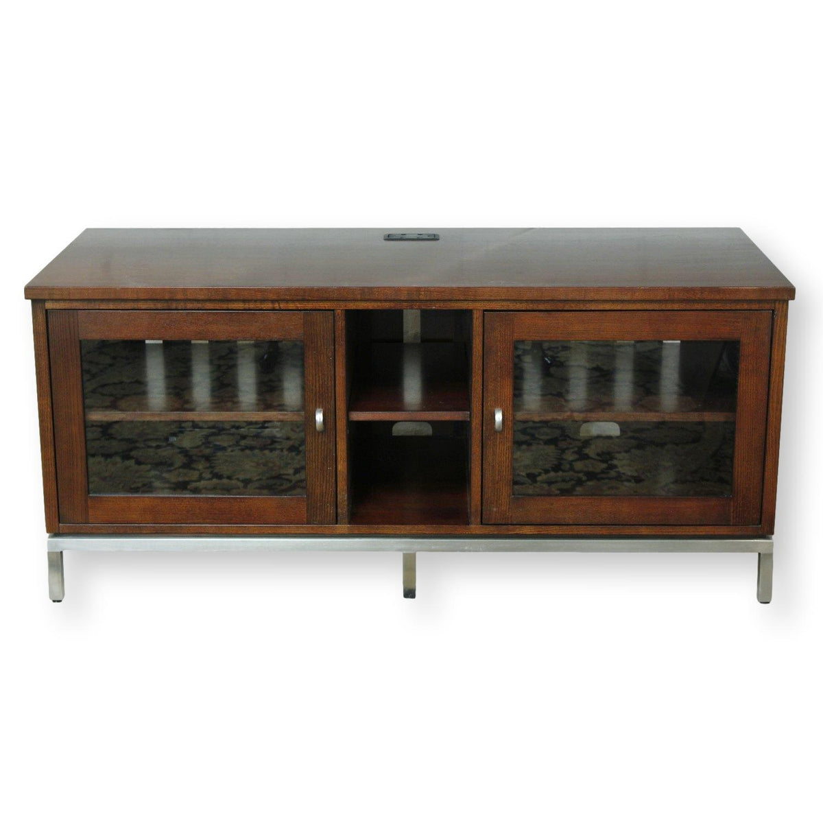 Ethan Allen Glass Door Media Console