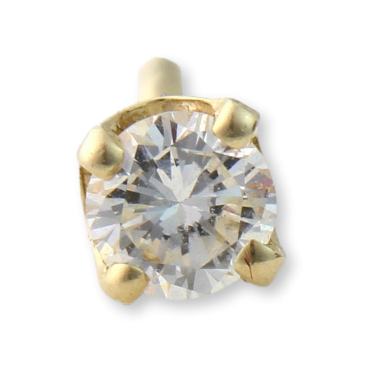 .20 ct Round Brilliant-Cut Diamond 14K Singular Earring