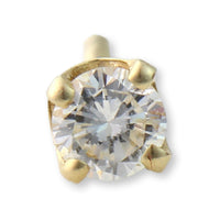 .20 ct Round Brilliant-Cut Diamond 14K Singular Earring