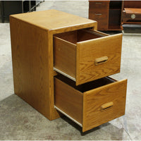 Oak 2 Drawer Legal Size File Cabinet