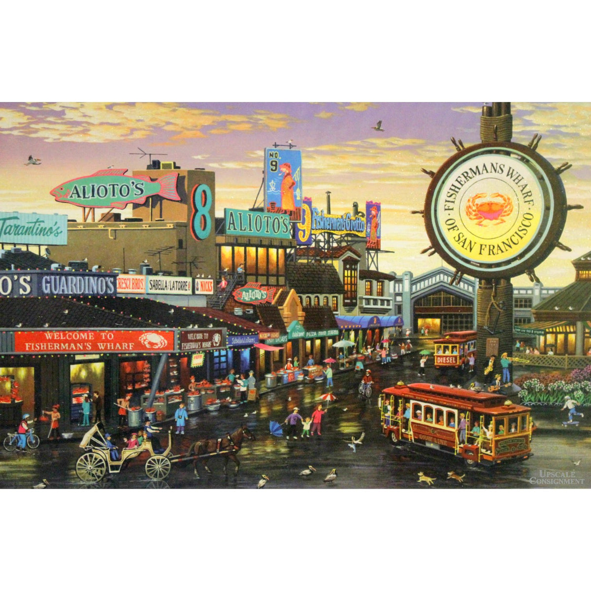 Framed Signed Limited Edition Print 'Fisherman's Wharf' by Alexander Chen