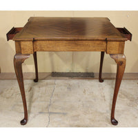 Mahogany Diamond Pattern Veneer Game Table