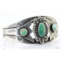 Handcrafted Sterling Silver Turquoise Cuff | Split-Band Design