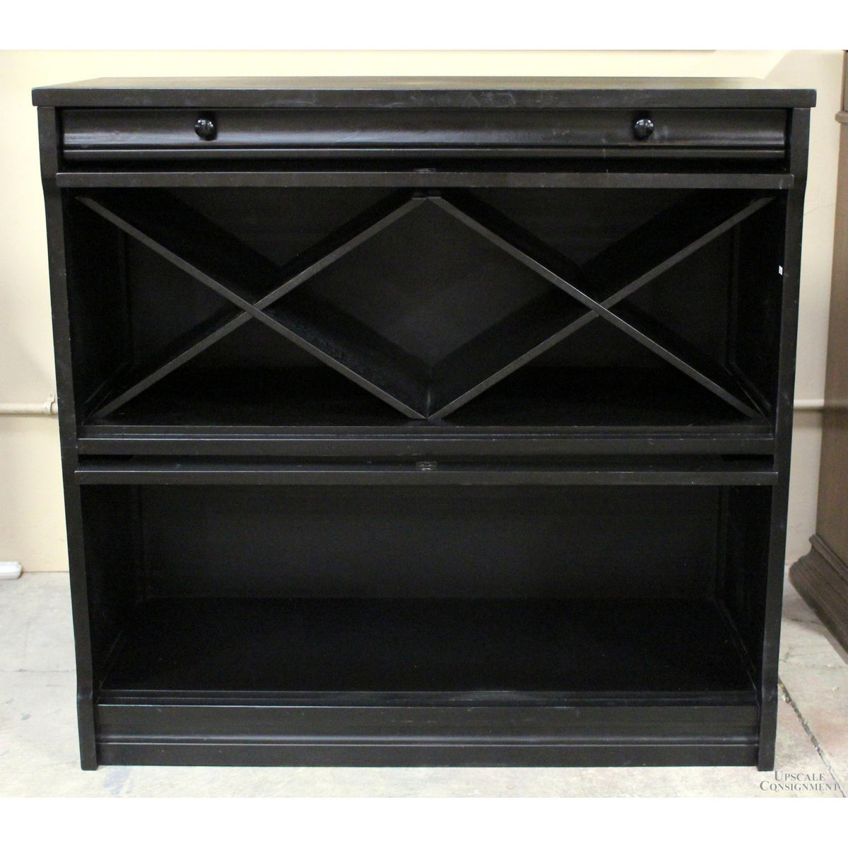Coaster Furniture Black Barrister Style Wine Cabinet