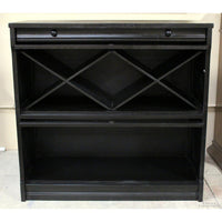 Coaster Furniture Black Barrister Style Wine Cabinet
