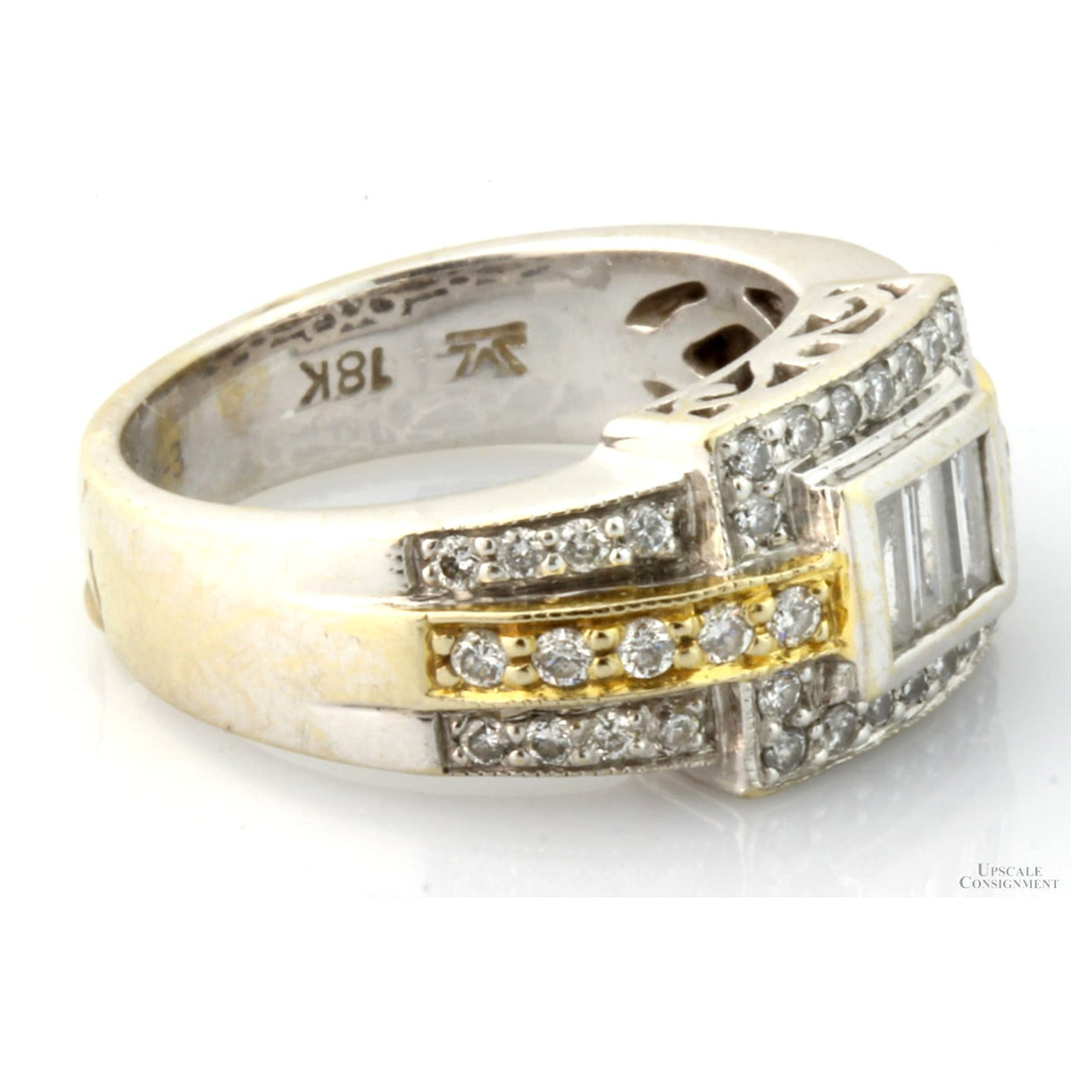 Le Vian 18K Two-Tone .73ctw Diamond Belt Buckle Ring