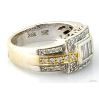 Le Vian 18K Two-Tone .73ctw Diamond Belt Buckle Ring