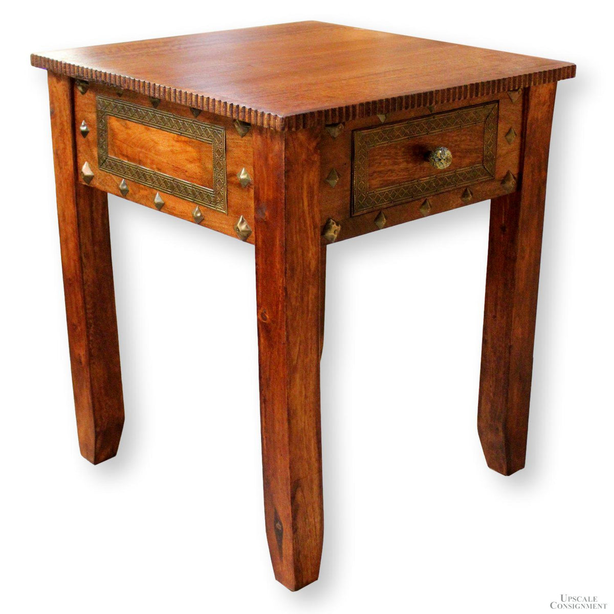 Pier 1 Imports End Table w/Brass Accents
