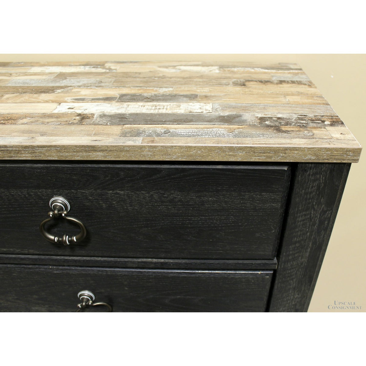 Ashley 2 Drawer Rustic Black Nightstand