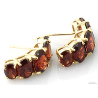 6.50ctw Spessartine Garnet 10K Yellow Gold Earrings