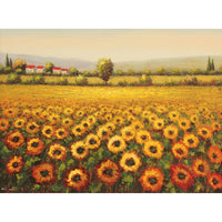 Framed Original Tuscan Sunflowers
