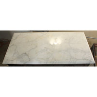 Vintage Harp Table w/White Marble Top
