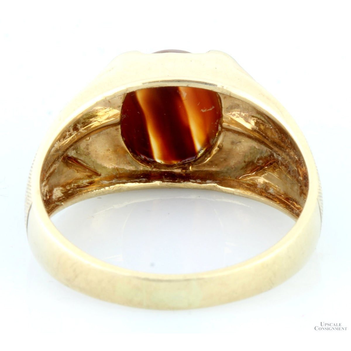 Premier Designs 10K Yellow Gold 2.11ct. Agate Cabochon Ring