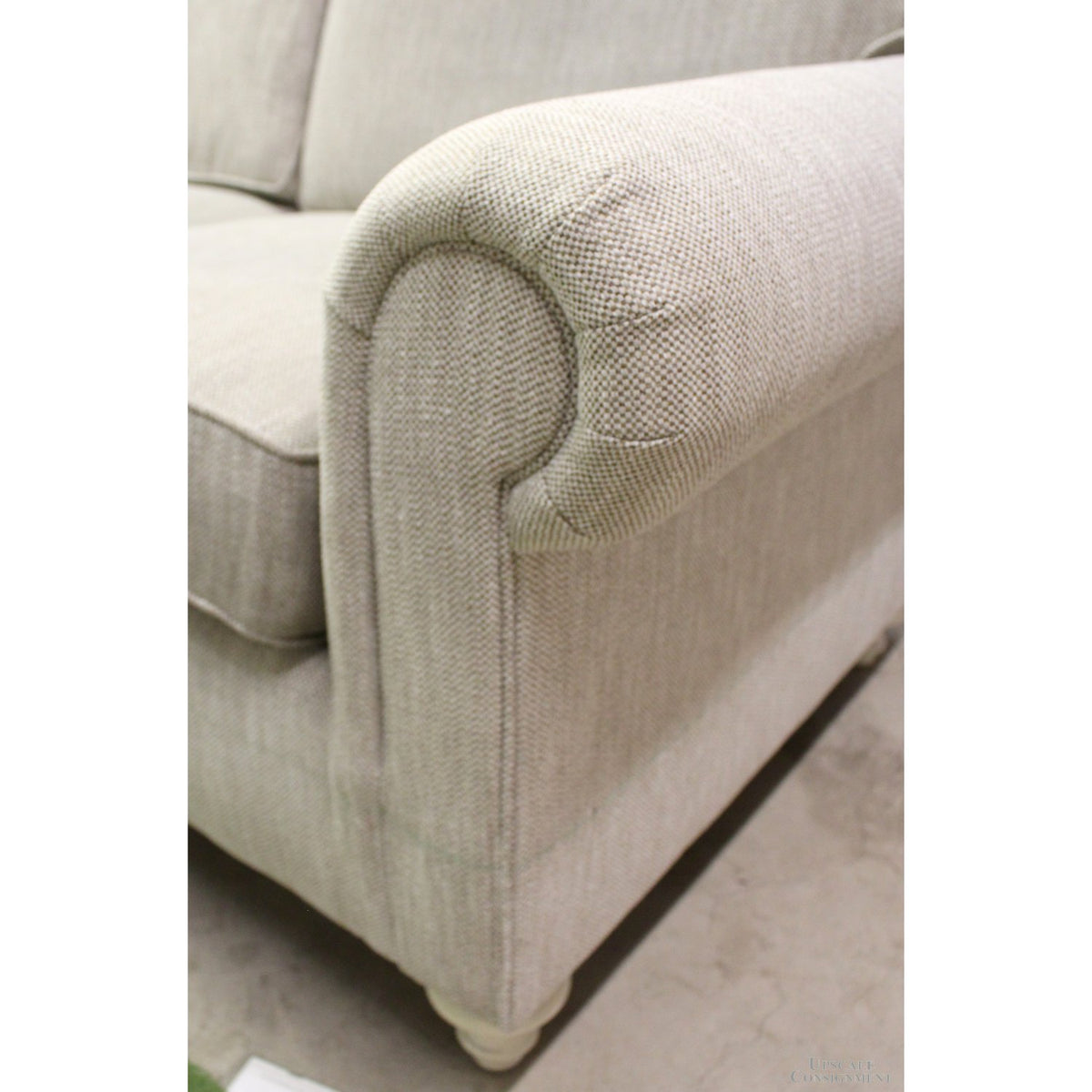 Henredon 3 Seat Gray Sofa