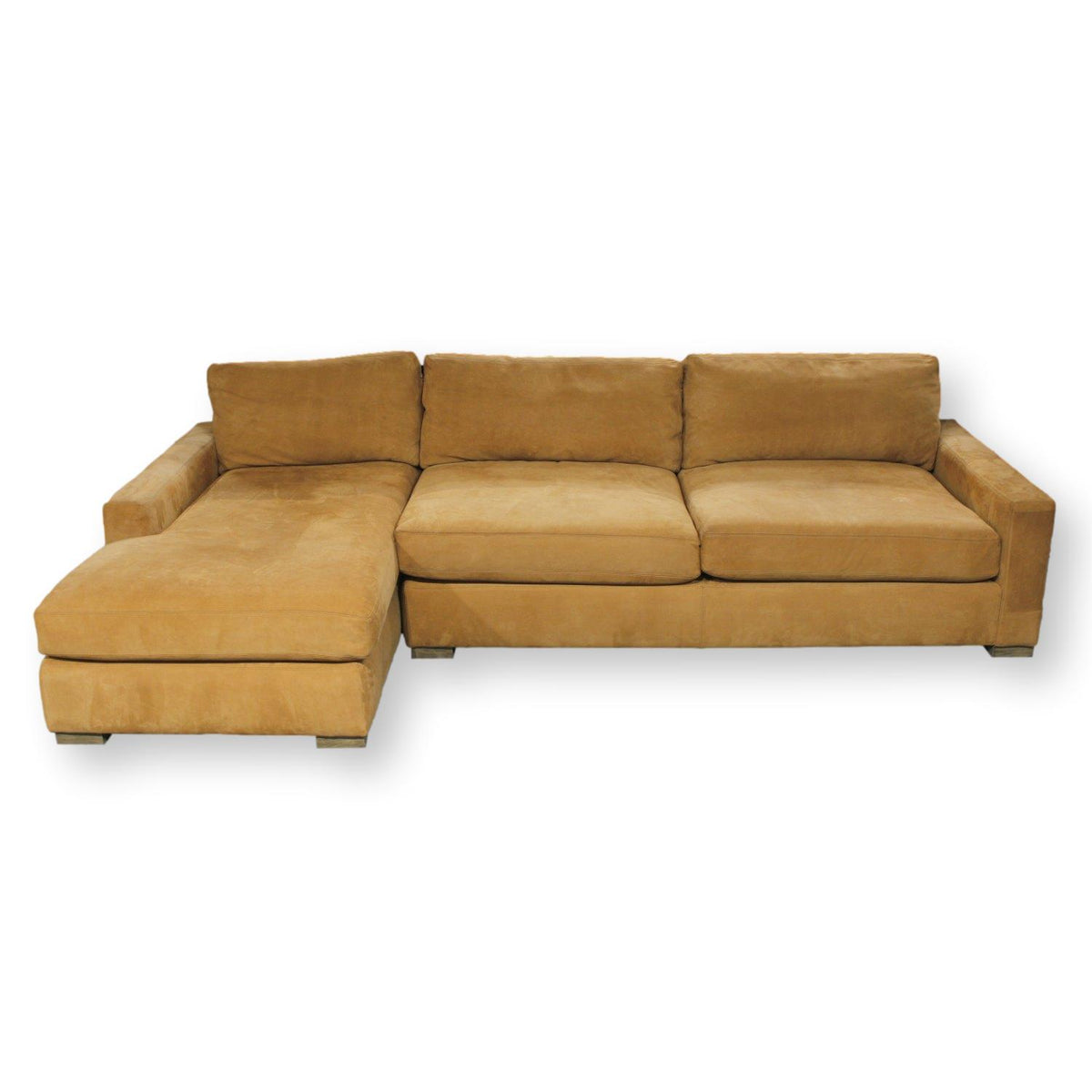 Restoration Hardware 'Maxwell' Down Filled Suede Sectional