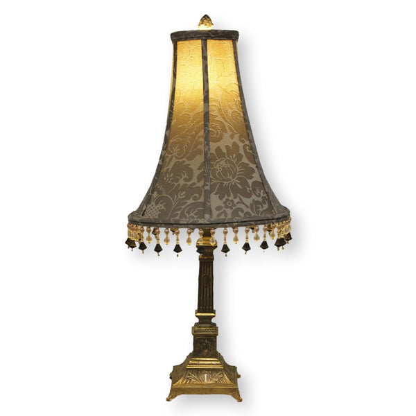 Petite French Style Lamp w/Beaded Shade