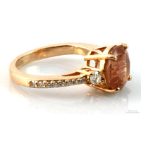 EFFY Oregon Sunstone &  Diamond 14K Rose Gold Ring