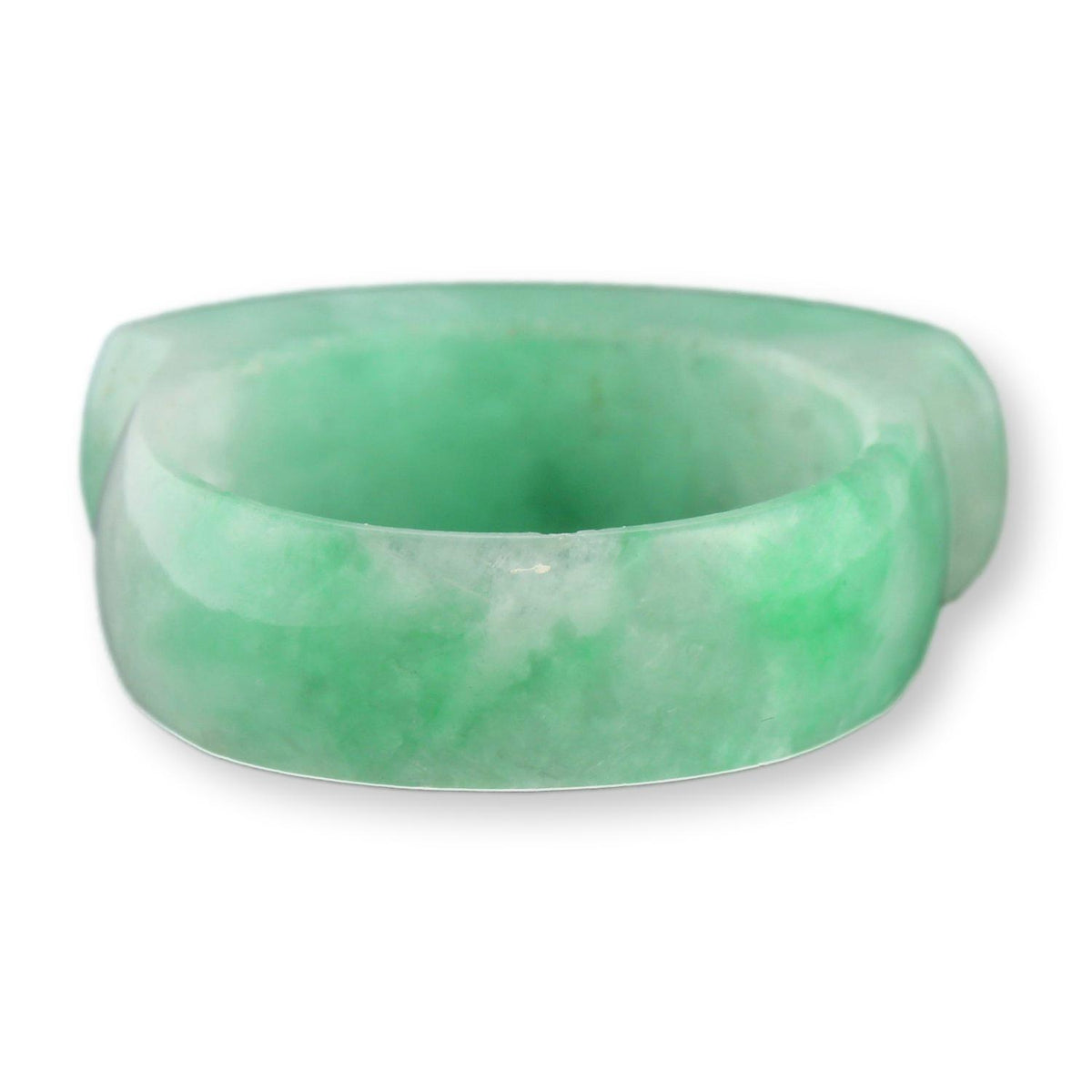 Green Jadeite Saddle Band – Classic Polished Jade Band