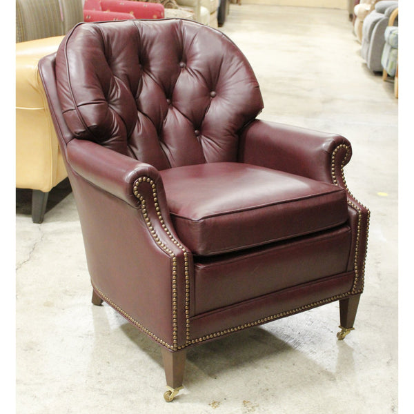 Ethan Allen Burgundy Leather Chair