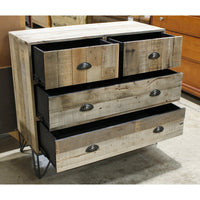 Rustic Barnwood 4 Drawer Chest