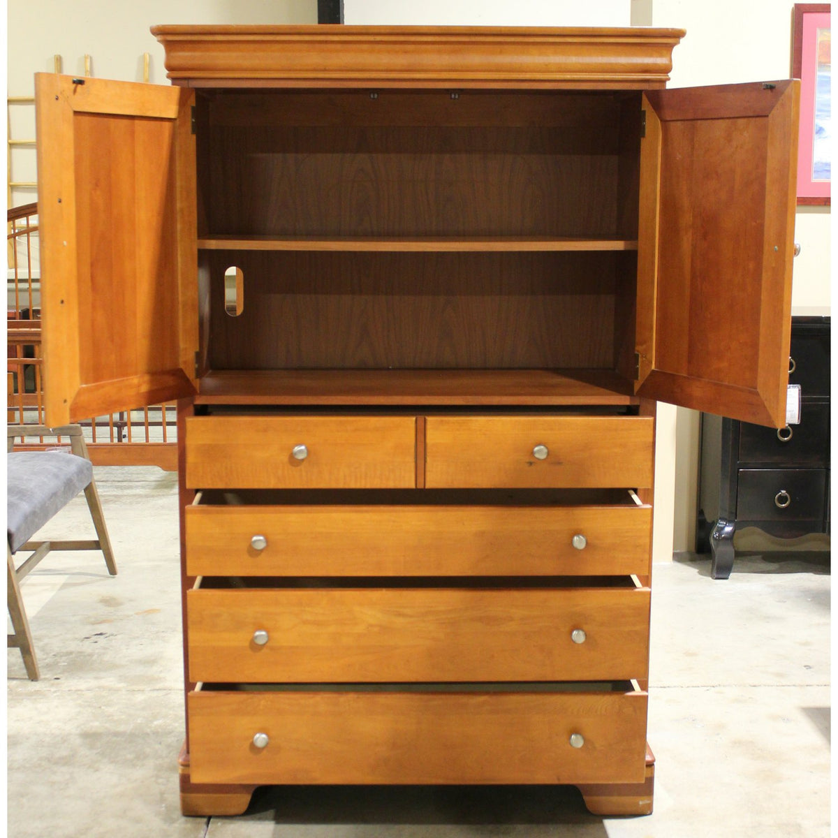 Stanley Furniture Cherry Wardrobe Armoire