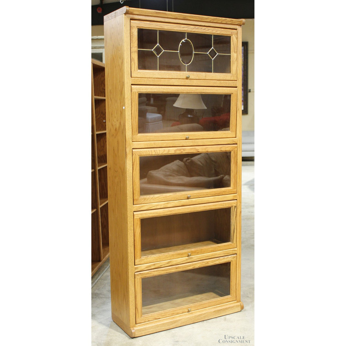 The Oak Barrel 5 Tier Barrister Bookcase