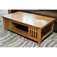Mission Oak Coffee Table w/Pull-Out Surface