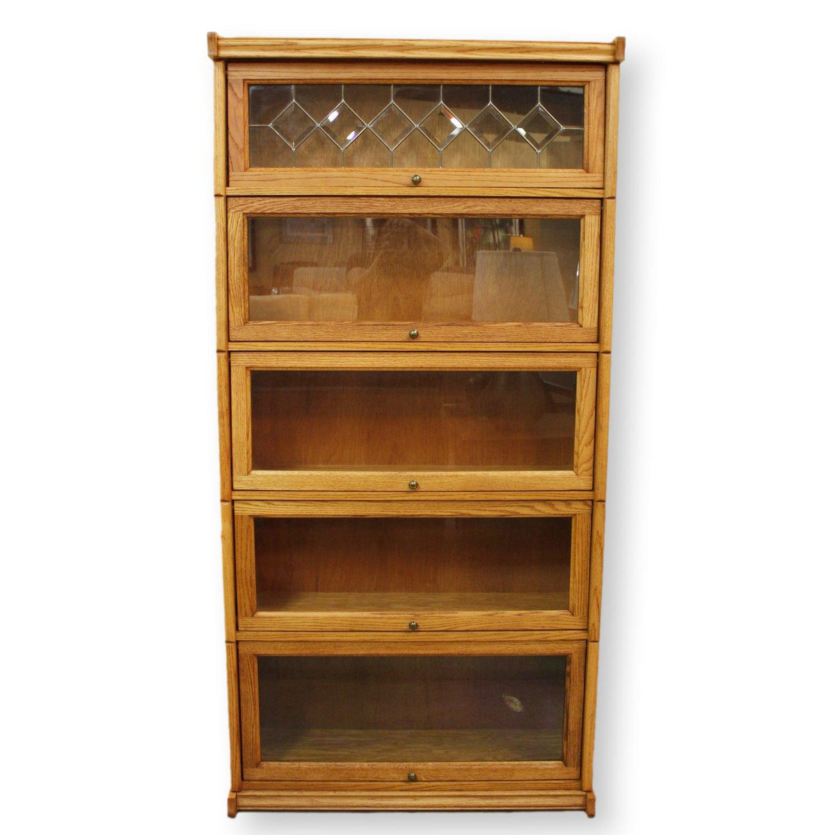 Oak 5-Tier Barrister Bookcase