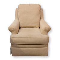 Ethan Allen Skirted Ivory Club Chair